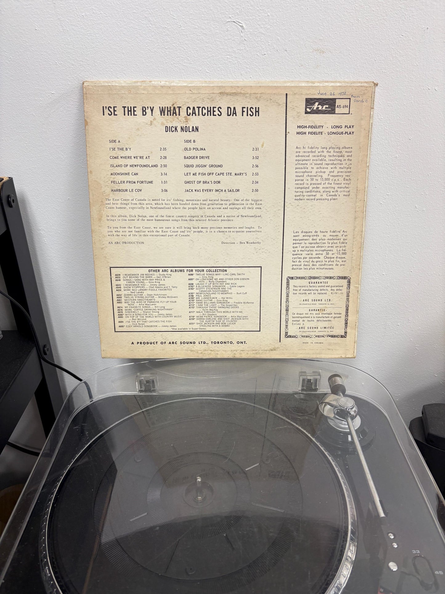 Dick Nolan – I'se The B'y What Catches Da Fish (Vinyl)