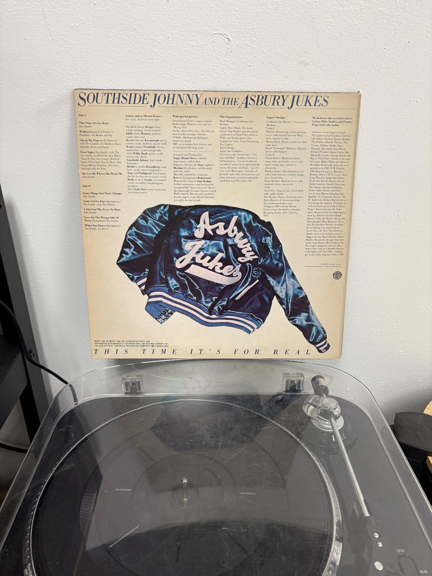 Southside Johnny And The Asbury Jukes – This Time It's For Real (Vinyl)