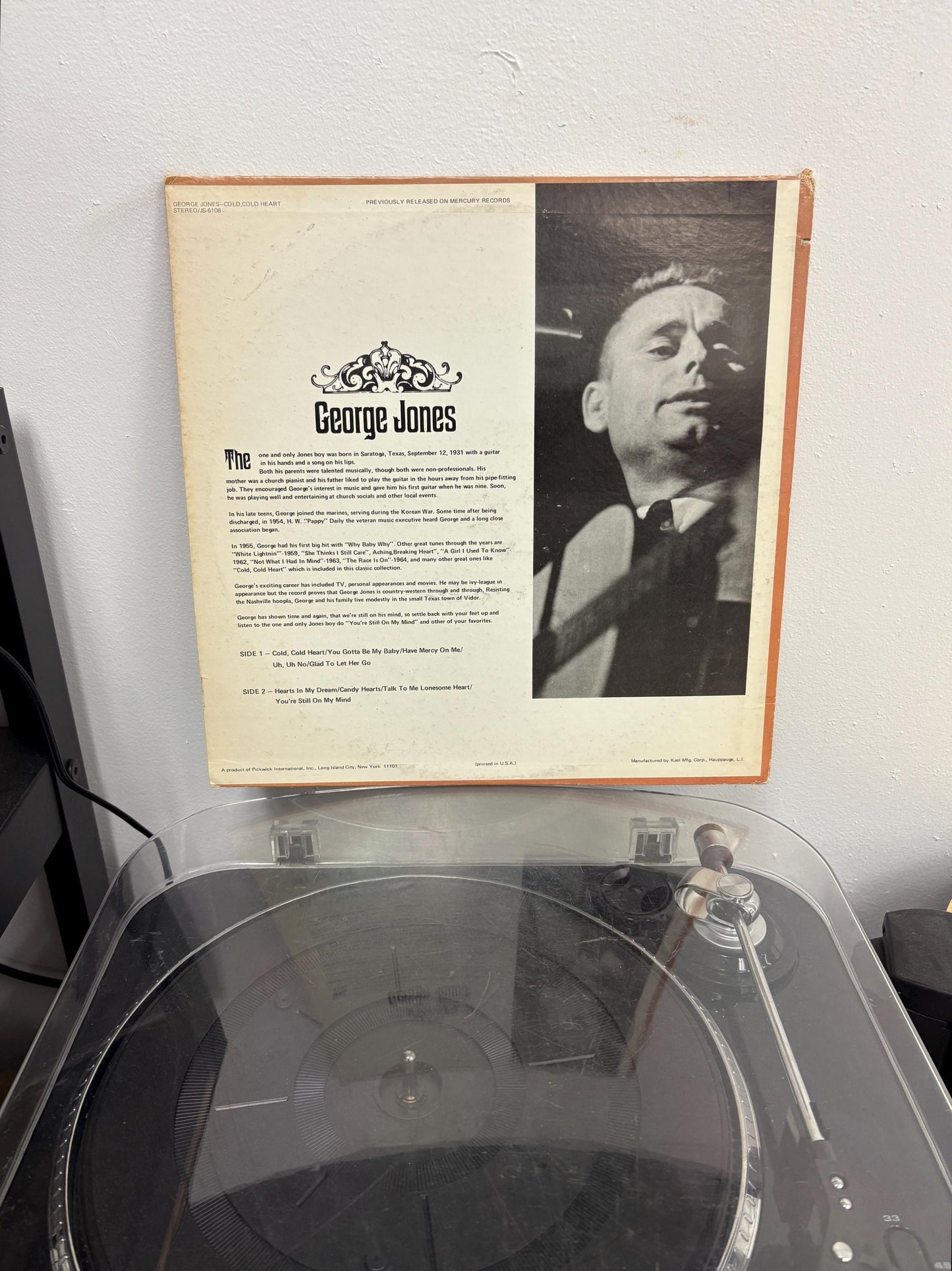 George Jones – Cold, Cold Heart (Vinyl)