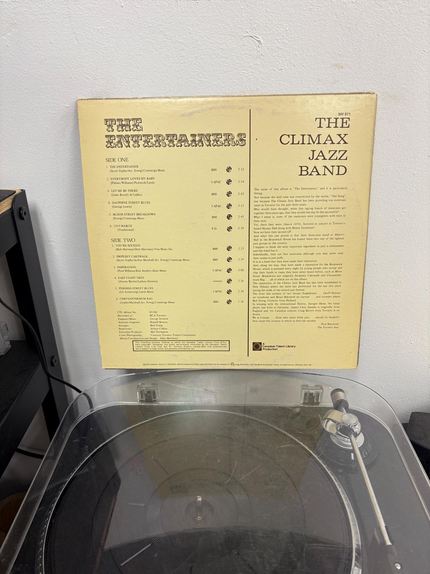 The Climax Jazz Band – The Entertainers (Vinyl)
