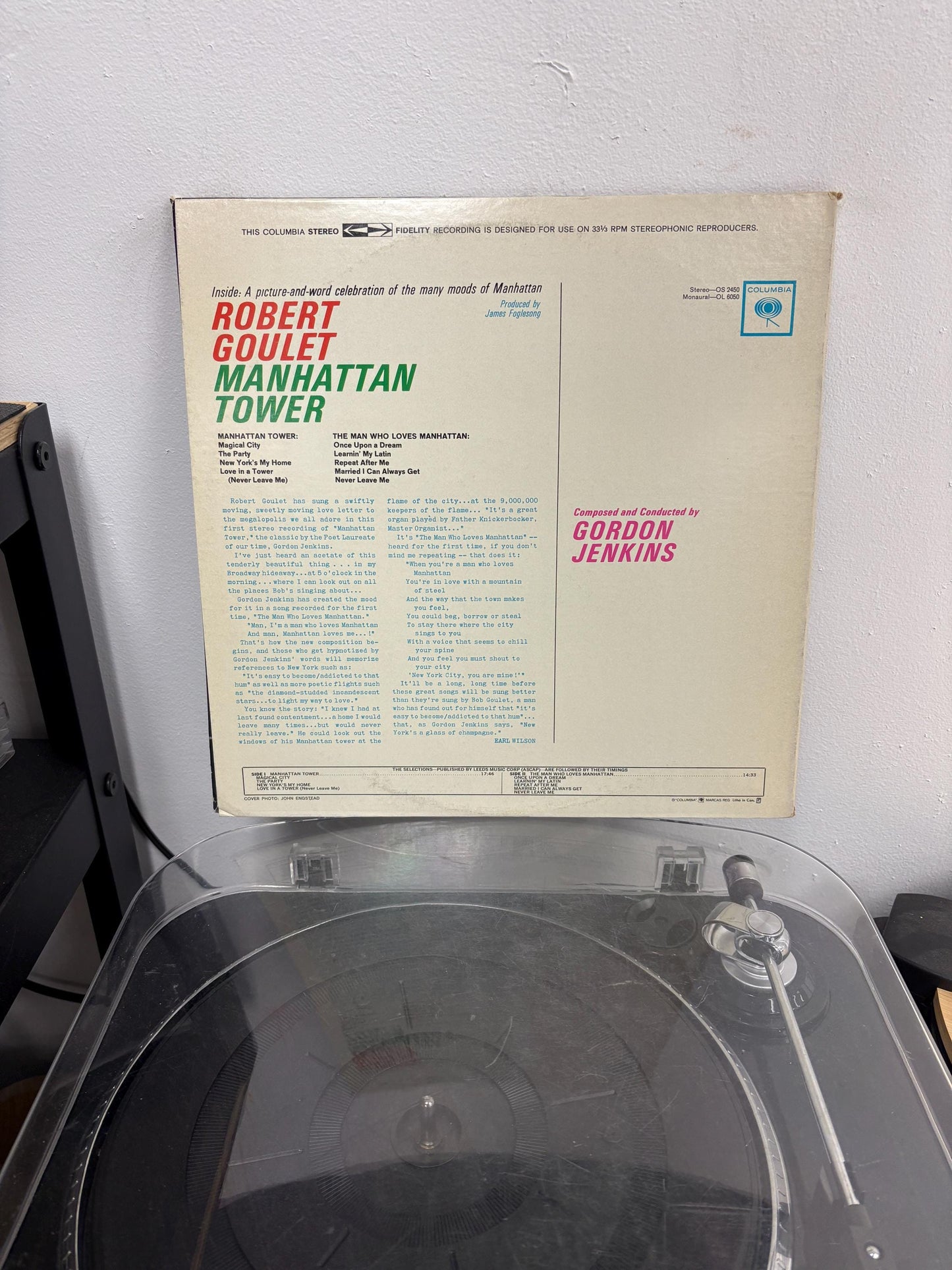 Robert Goulet – Manhattan Tower/The Man Who Loves Manhattan (Vinyl)